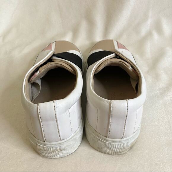 Daniel Essa white black tan pink leather slip on sneakers size 39 or US 8.5 - Picture 7 of 14